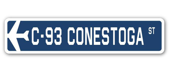 Plaque de rue en aluminium Bakewell C-93 Conestoga Air Force, H 6 po x l 24 po x P 1 po