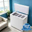 WANAI 6.0 Cu.Ft Chest Freezer FreeStanding Top Door Compact Small Deep Mini Freezer with 3 Removable Baskets, Wheels & Adjustable Feet, 7 Temp Control from -11.2℉ to 50℉, White-129295142