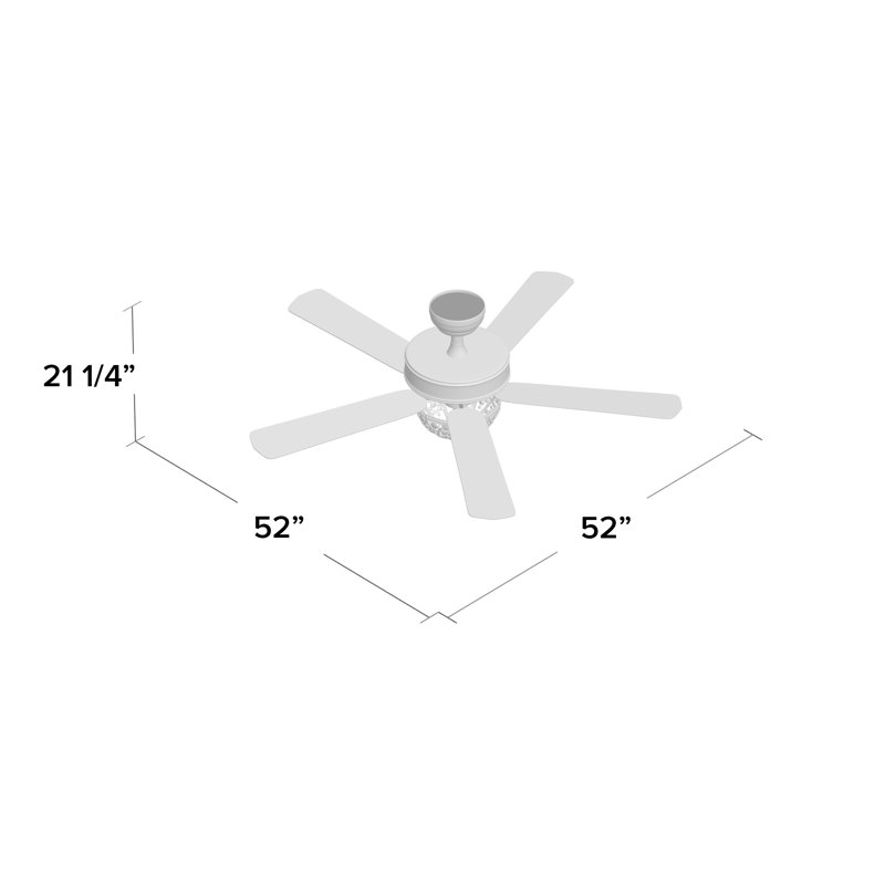 Richmon 52'' Ceiling Fan with Light Kit