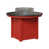 Plateau martelé noir avec base rouge écarlate sélectionné
