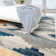 Blue Grey Aztec Power Loom Rug