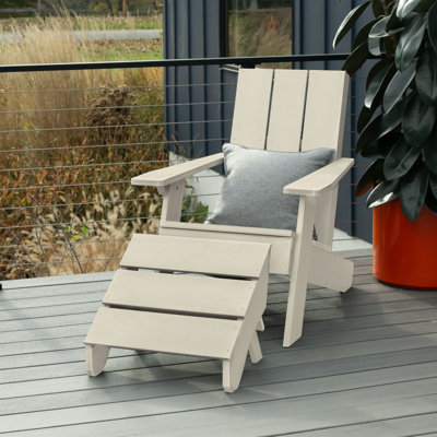 Chaise Adirondack en plastique avec repose-pieds Byrnes