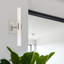 Appliques murales cylindriques noires mates avec abat-jour en verre givré Derrione-96265642