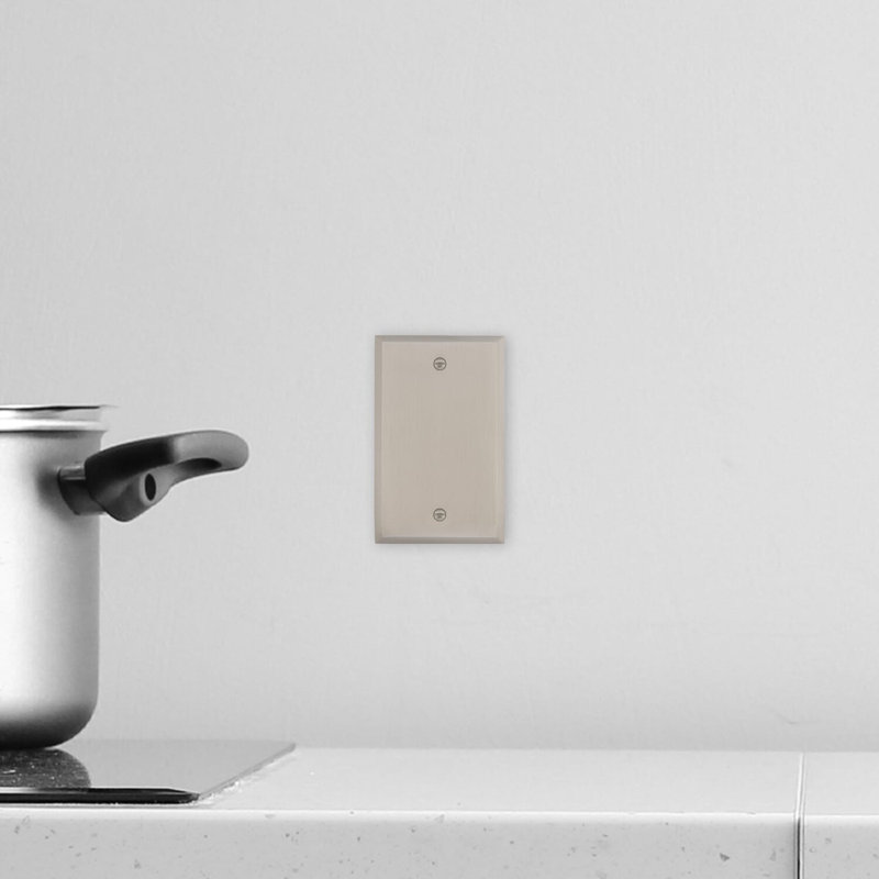 New York Blank Wall Plate, Satin Nickel
