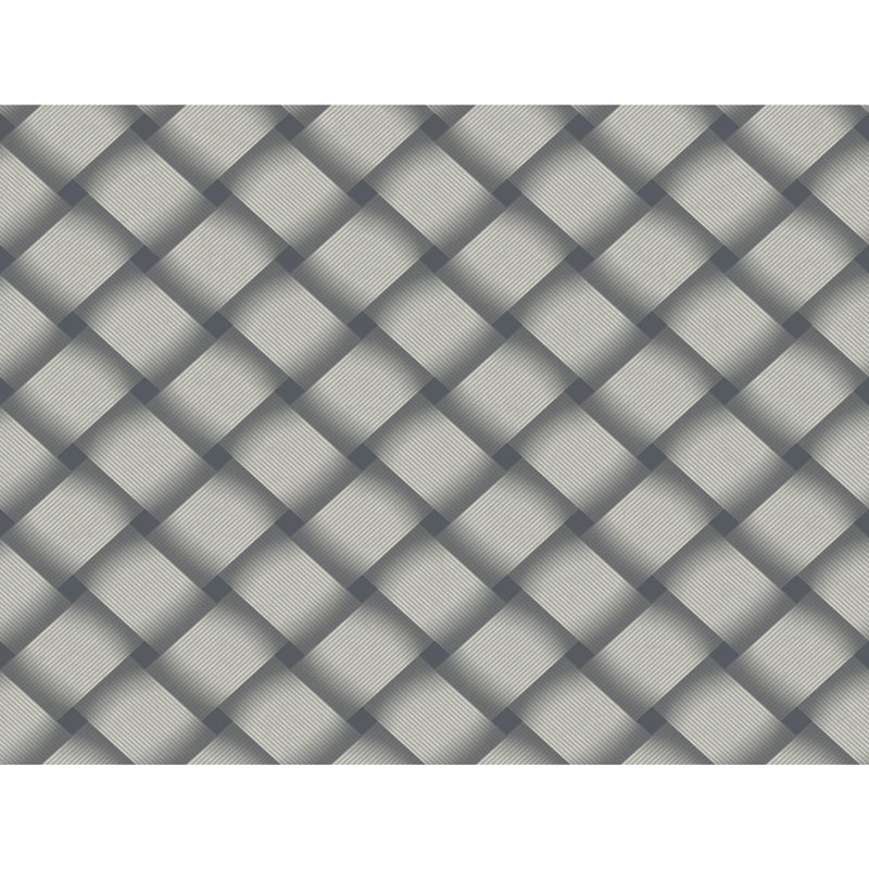 Bayside Basket Weave Wallpaper Roll, Navy
