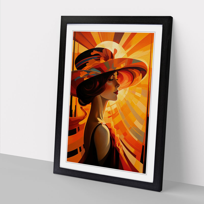 Single Picture Frame Print on Wood, 46cm H x 34cm W, Black Framed