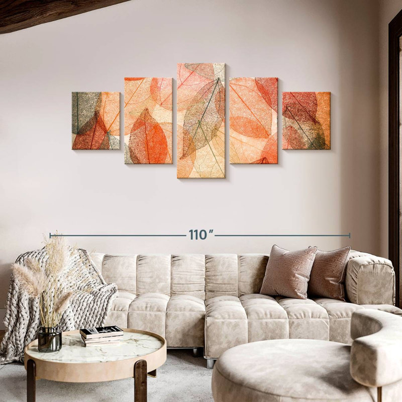 Feuilles d'automne, H 42 po x l 92 po