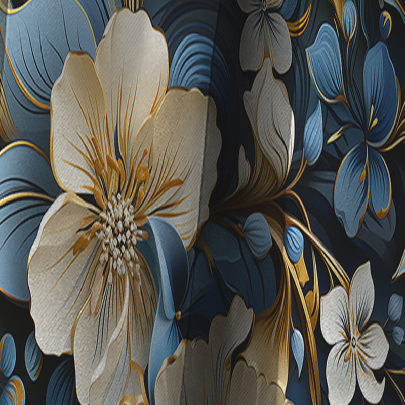 Victorien Élégance Motif cachemire - Motif floral, L 52 po x L 108 po