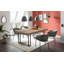 Danashia Acacia Solid Wood Top Metal Base Dining Table-250769635