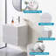 Meuble-lavabo flottant à double cuve-944914407