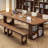 Brown Rectangular Solid Wood  desk-108066673