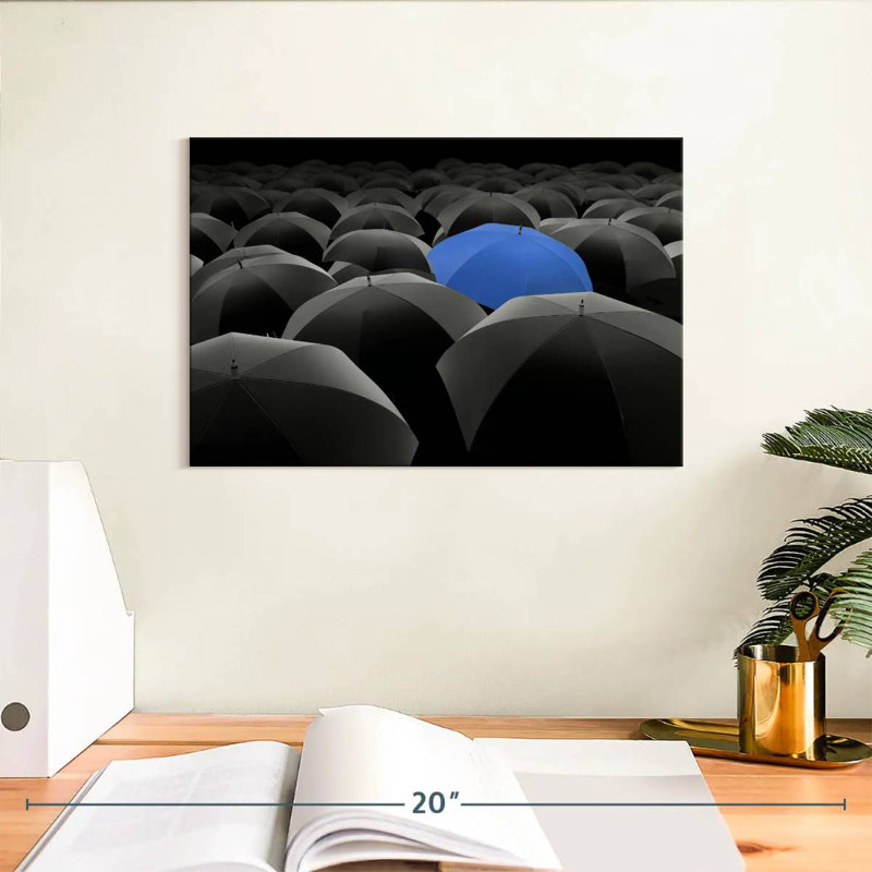 Kerner Blue Umbrella, 8" H x 12" W