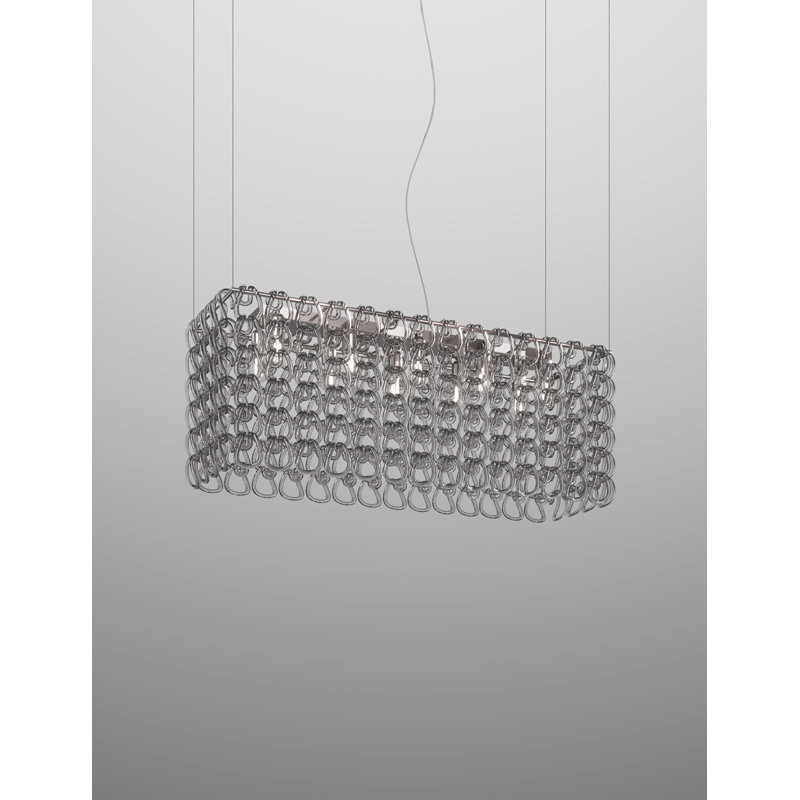 Giogali 10 - Light Pendant, 99" H x 47" W x 16" D, Crystal Smoky, Glossy Chrome
