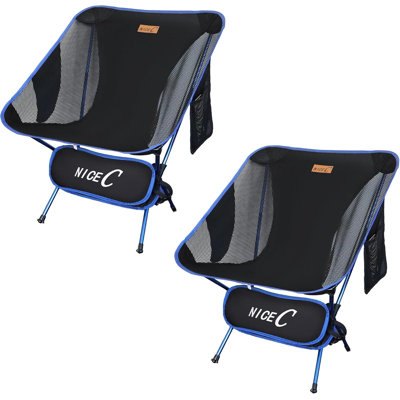 Chaise de camping ultralégère compacte - portable, pliante, idéale pour la randonnée et les fêtes (2P)