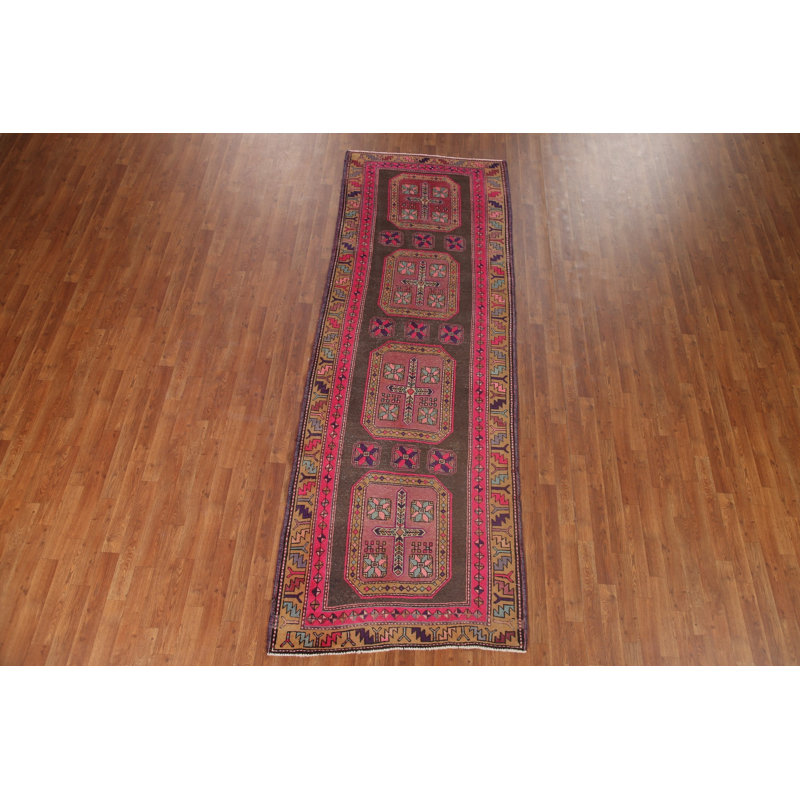 Tapis de couloir géométrique traditionnel 4x11