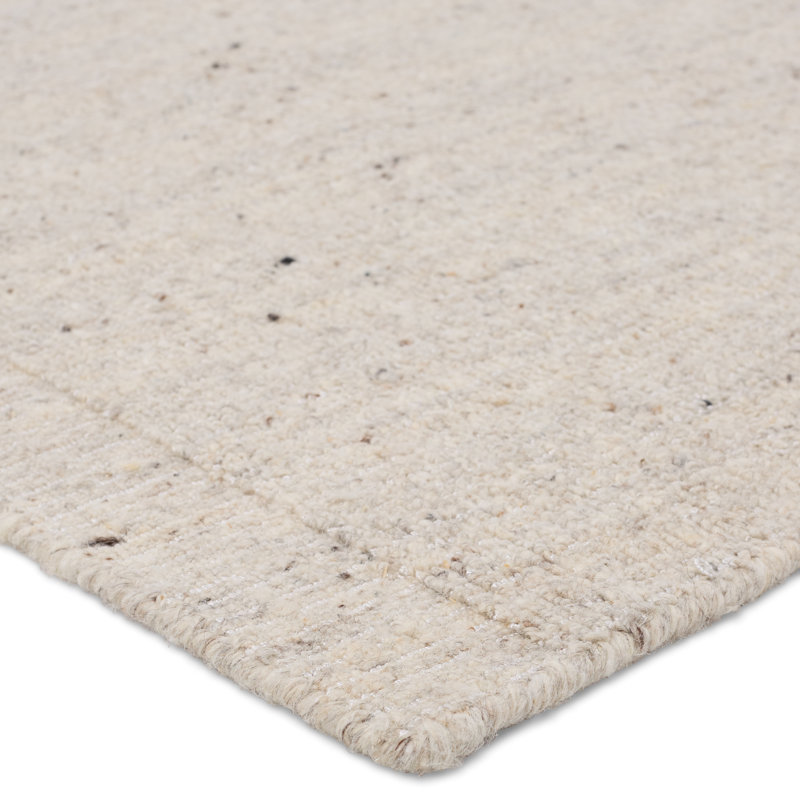 Tapis gris et beige fait à la main Liseta Westen LOR03, Rectangle 9 pi x 12 pi