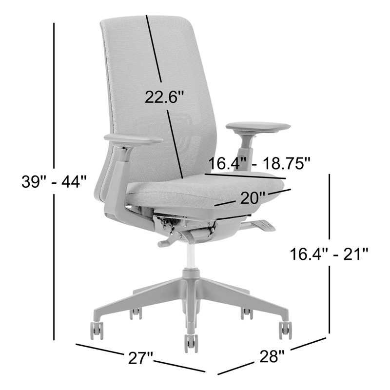Haworth Soji Mesh Ergonomic Task Chair, Clay