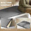 Ensemble de banc à chaussures avec rangement 2 en 1, blanc et gris