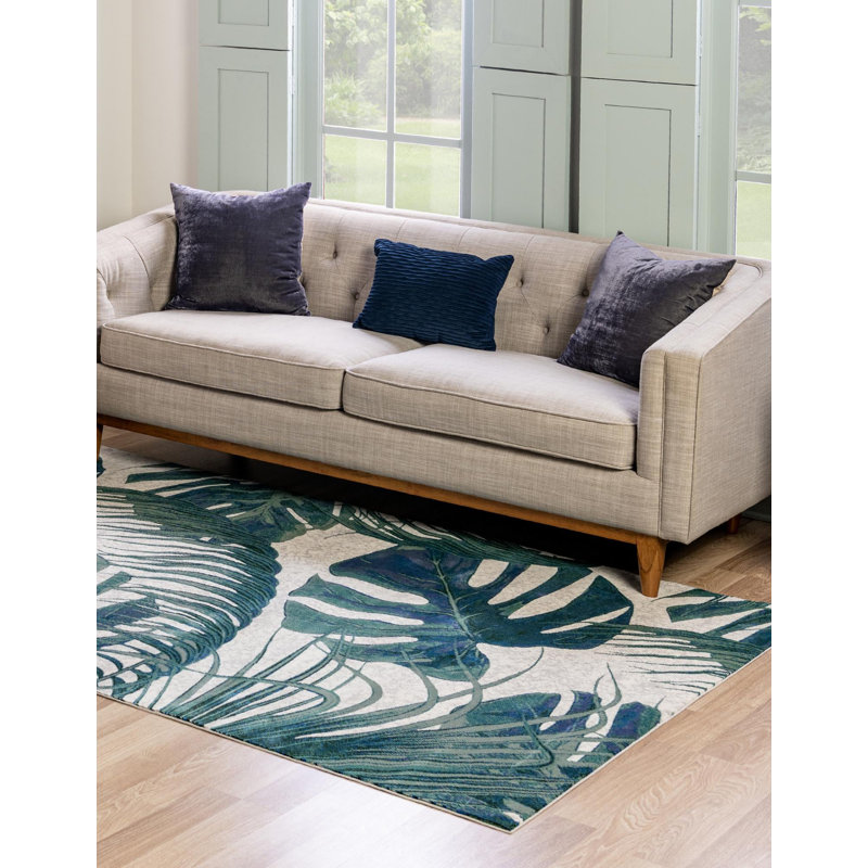 Floral Indoor Rug, Rectangle 7'10" x 10'