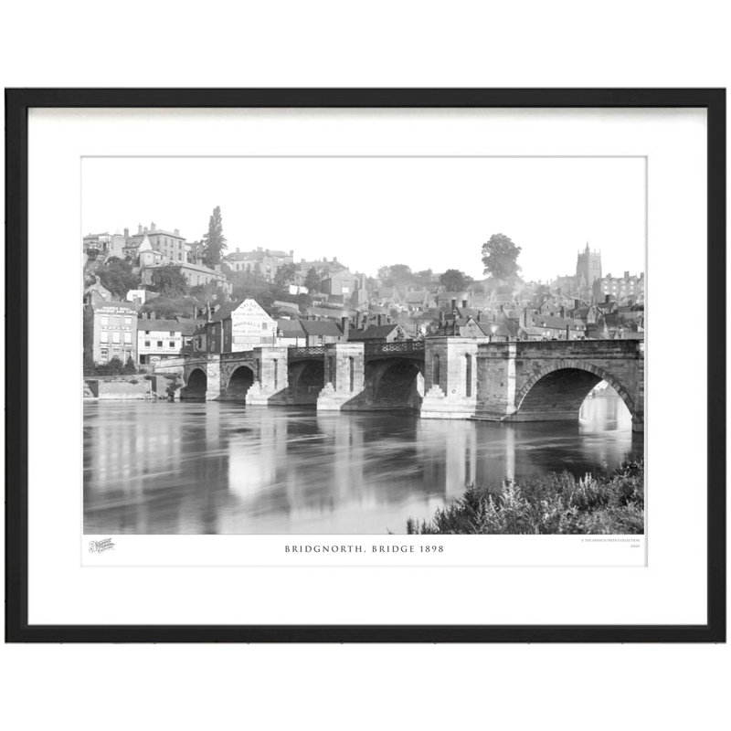 Bridgnorth, Bridge 1898 by Francis Frith - Single Picture Frame Print, 40cm H x 50cm W x 2.3cm D