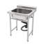 Grand évier utilitaire en acier inoxydable 25 po x 22 po, évier de restaurant commercial autoportant, évier utilitaire pour salle de lavage, garage, cuisine