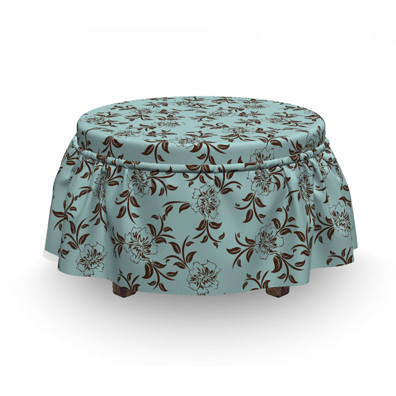 Housse pour repose-pieds branches de fleurs