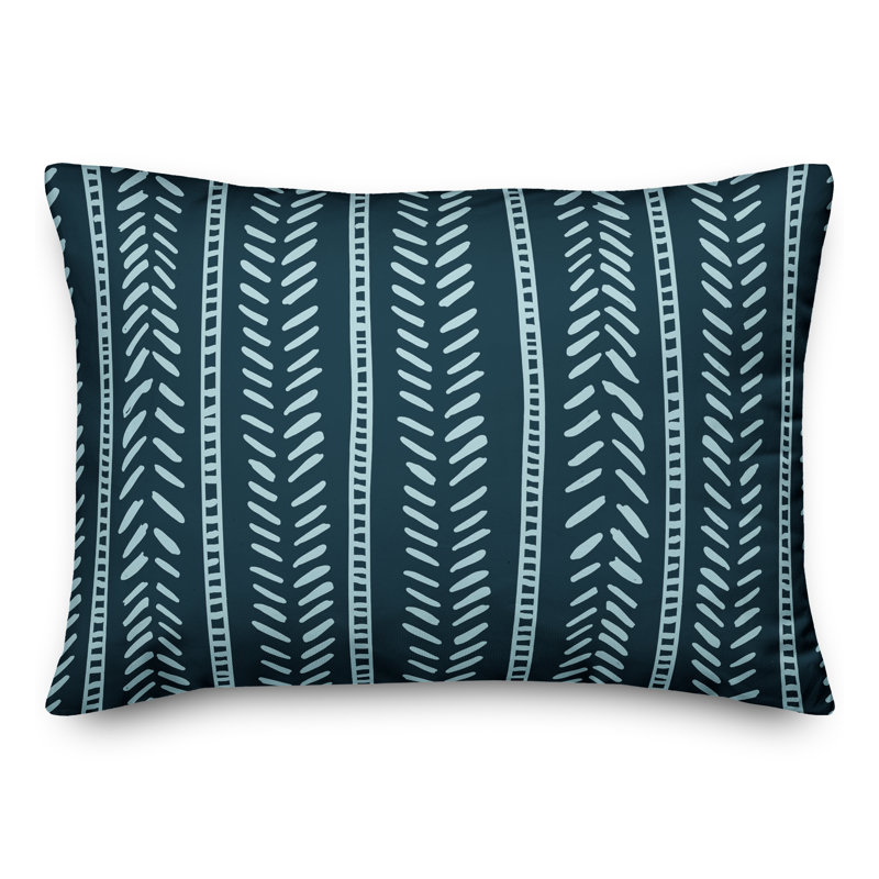  Coussin lombaire intérieur / extérieur Abstract Arrows, Pas de bourre, Vert / Noir