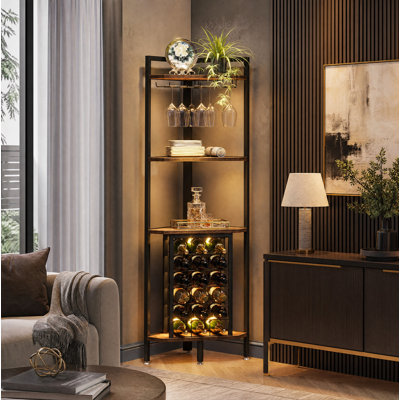 Reith 18 Bottle Wine Bottle & Glass Rack