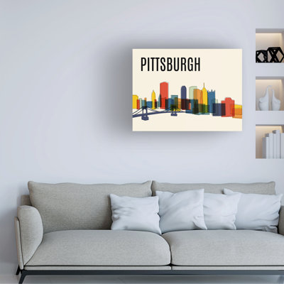 Paysage urbain moderne Mid-Century de Pittsburgh