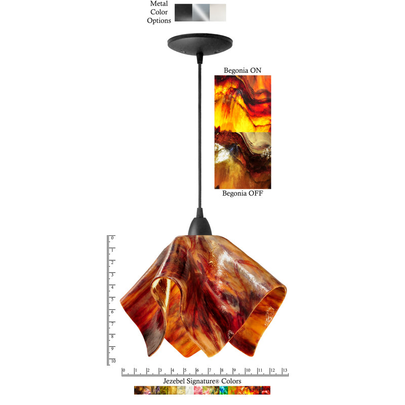 Luminaire suspendu Amergin, Grand, Noir, Bégonia