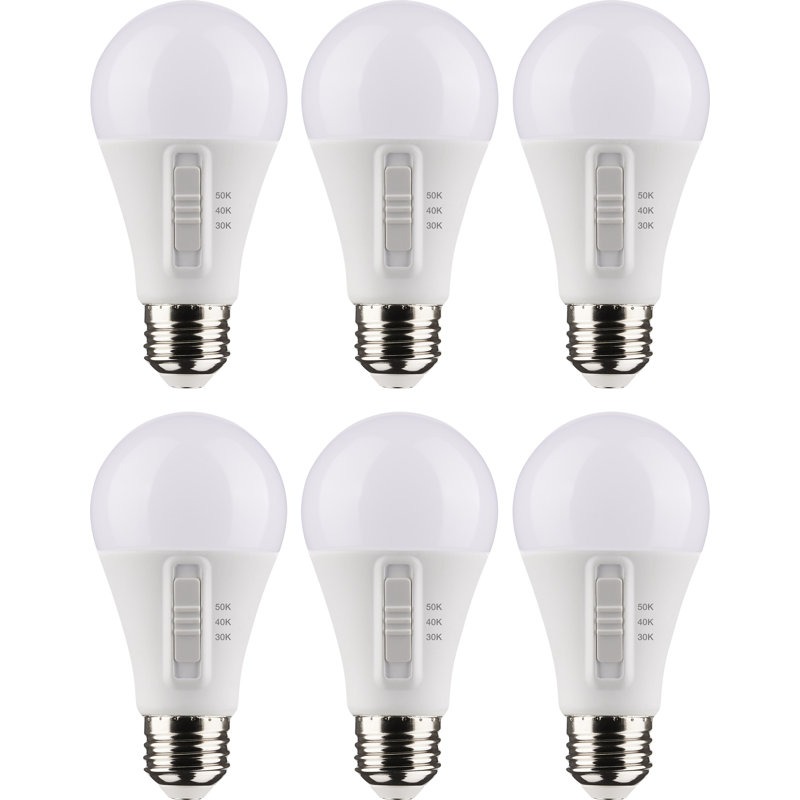 A19 LED, Non-Dimmable Light Bulb, Selectable CCT E26/Medium (Standard) Base, 14 W