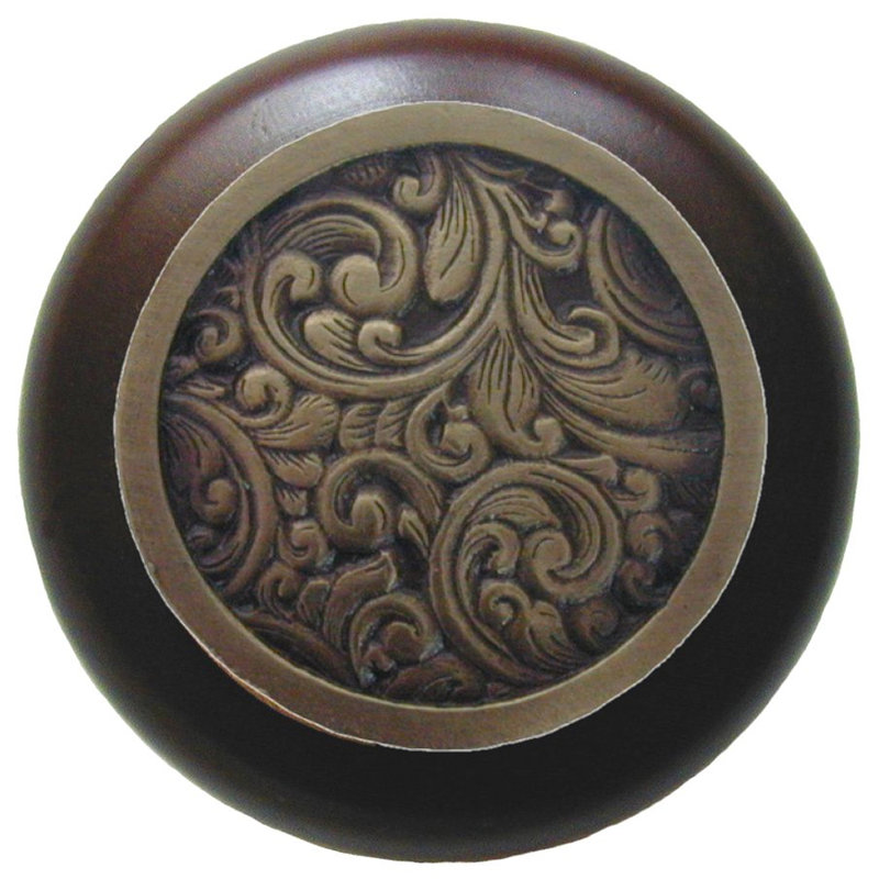 Classic Mushroom Knob, Antique Brass