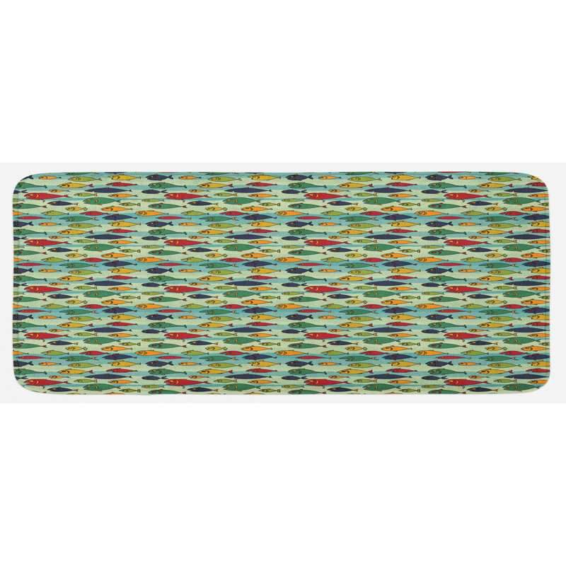 Tapis de cuisine poisson