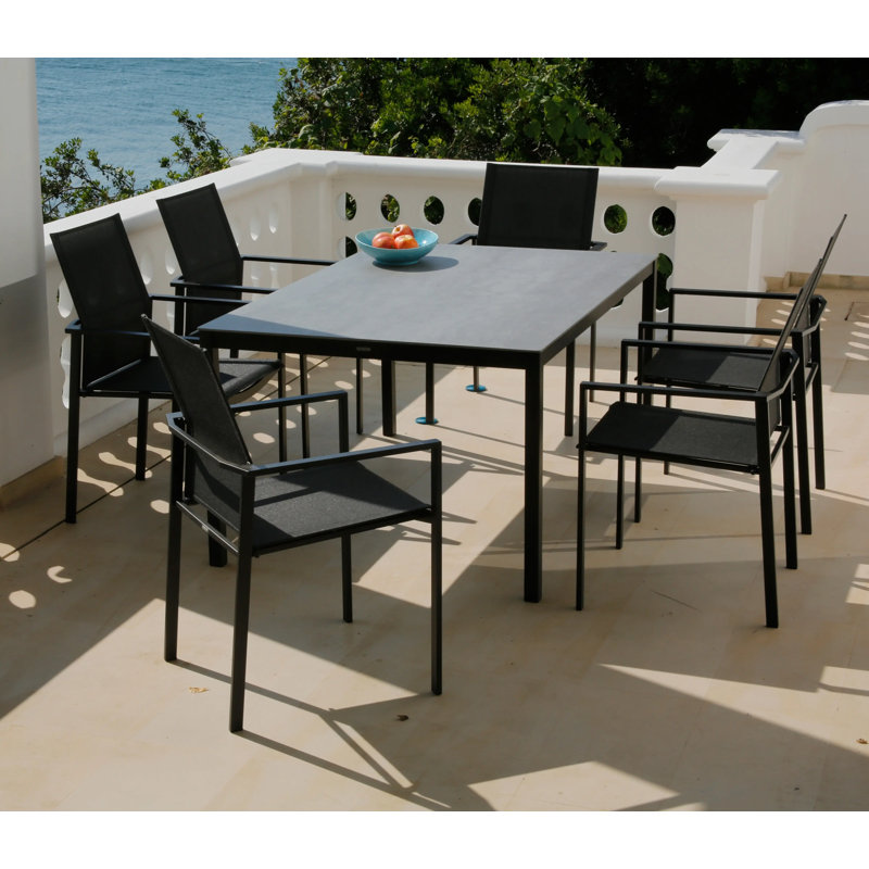 Mercury Dining Outdoor Dining Armchair, Graphite