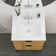 White Three Faucet Hole Drop In Bathroom Sink Ceramic Bathroom Vanity Basin With Overflow