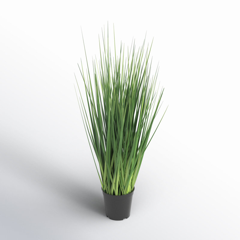 Herbe verte artificielle en pot, H 24 po x l 12 po x P 12 po