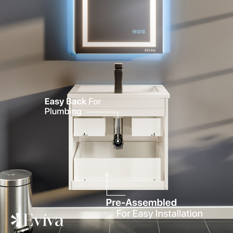Meuble-lavabo simple 24 po avec comptoir Alberthe