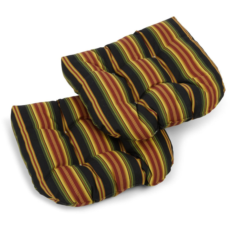 Coussin de chaise Adirondack intérieur / extérieur Lyndhurst, Vert / Rouge / Noir