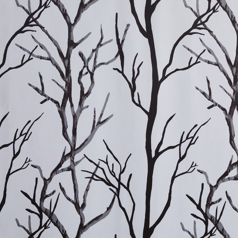 Kingdom Branch Blackout Curtain Panel, 40" W x 63" L, Ivory