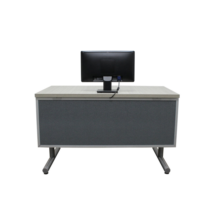 Avalos Acoustical 1 Panel Desk Privacy Panel, Graphite, Aluminum, 24" H x 30" W x 0.63" D