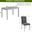 Ensemble de table de salle à manger 5 pièces avec table rectangulaire et chaises rembourrées, avec décoration en cristal pour une expérience culinaire élégante