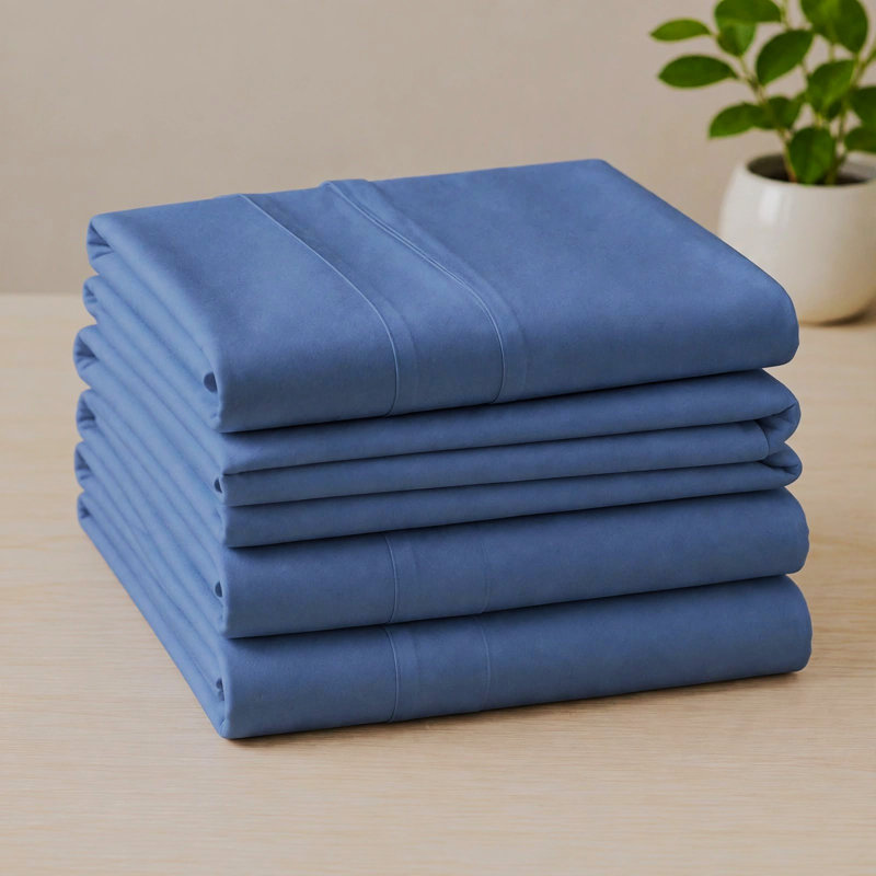6-Piece Premium Deep Pockets Microfiber Sheet Set, Full, Denim Blue