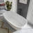 71 Inch Freestanding Solid Surface Soaking Bathtub for Bathroom