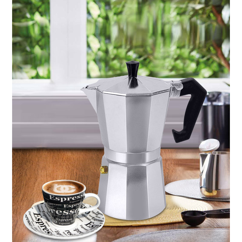 Bene Casa 3 cups Silver Espresso Maker, 24 Shots
