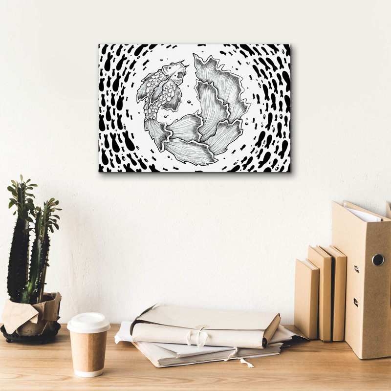 «Round and Round» par Avery Multers, art mural sur toile, H 12 po x l 18 po x P 0,75 po