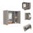 Medicine Cabinet, Double Door, Mirror, One External Shelf  -Light Gray-1109284355