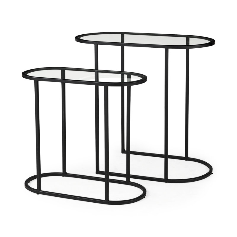 Eboni Glass End Table