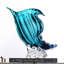Ornement en verre de cristal moderne et luxueux conque bleu clair moderne
