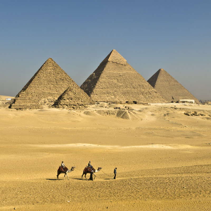 Pyramids Of Giza by Holgs - No Frame Print on Canvas, 122cm H x 122cm W