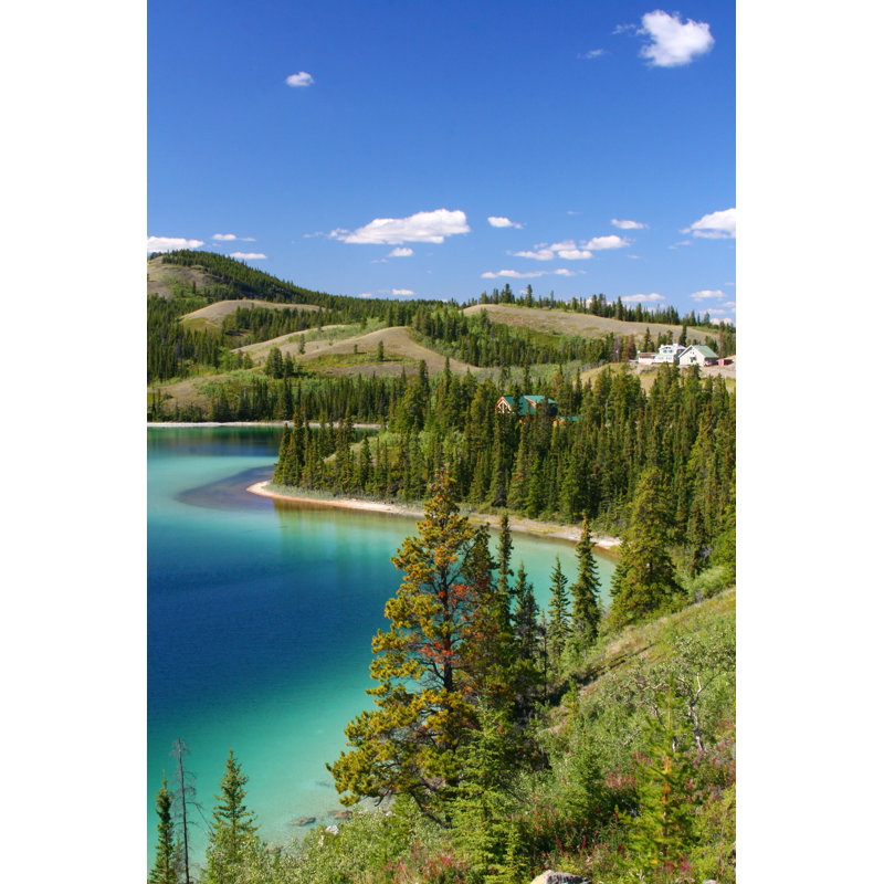 Emerald Lake, Canada - peinture sur toile tendue, H 36 po x l 24 po
